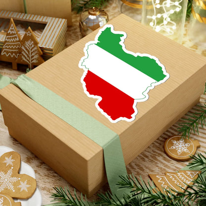 Flag-map of Iran tricolour (Iran) STICKER Vinyl Kiss-Cut Decal - The Sticker Space