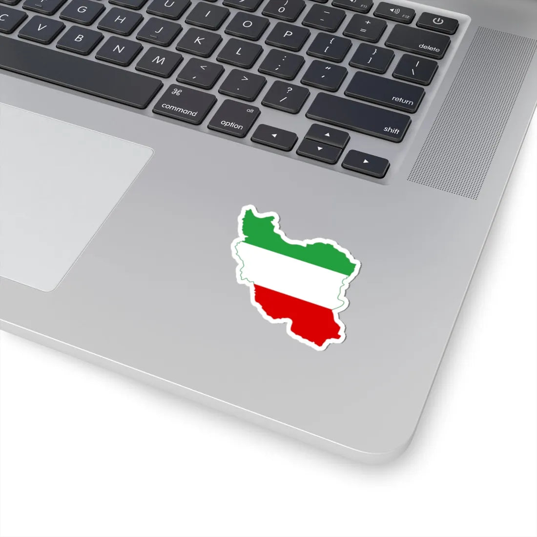 Flag-map of Iran tricolour (Iran) STICKER Vinyl Kiss-Cut Decal - The Sticker Space