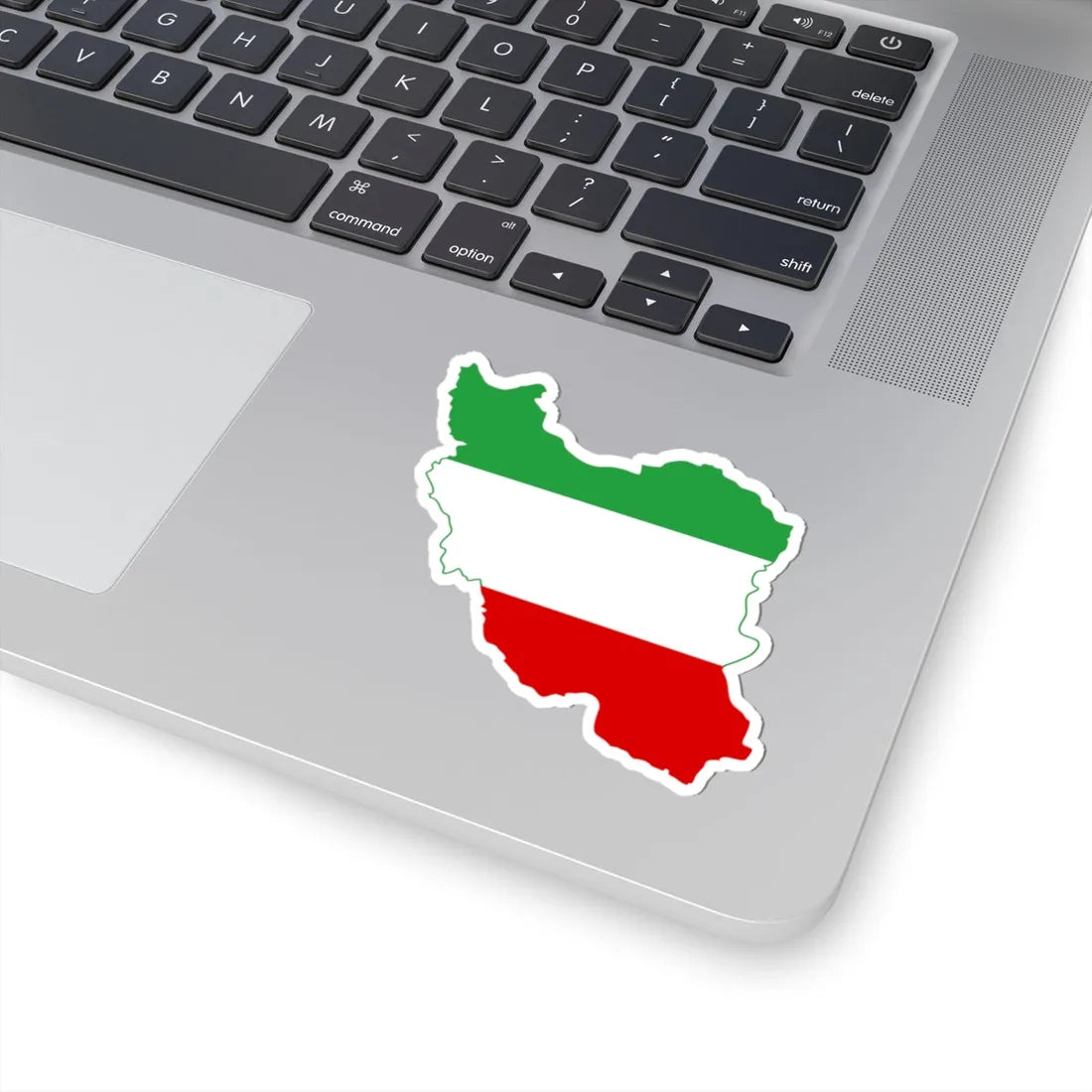 Flag-map of Iran tricolour (Iran) STICKER Vinyl Kiss-Cut Decal - The Sticker Space