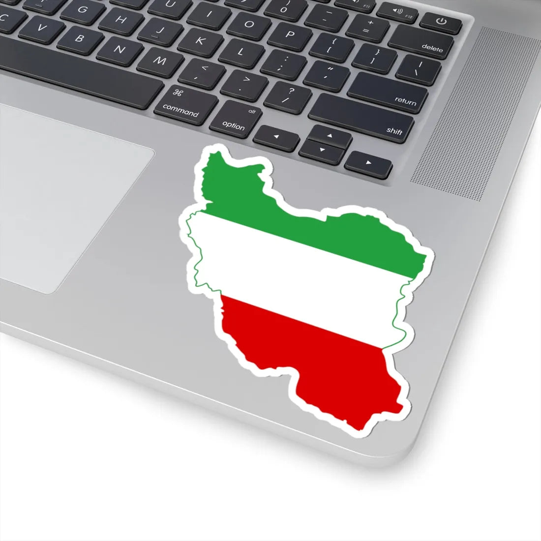 Flag-map of Iran tricolour (Iran) STICKER Vinyl Kiss-Cut Decal - The Sticker Space