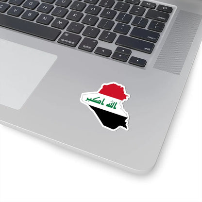 Flag-map of Iraq (Iraq) STICKER Vinyl Kiss-Cut Decal - The Sticker Space