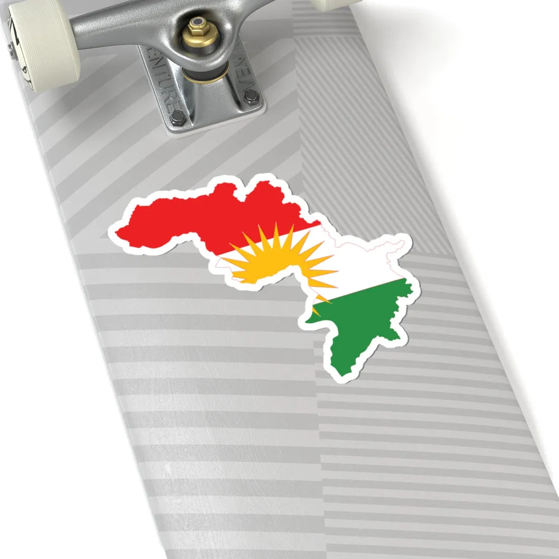 Flag-map of Iraqi Kurdistan (Iraq) STICKER Vinyl Kiss-Cut Decal - The Sticker Space