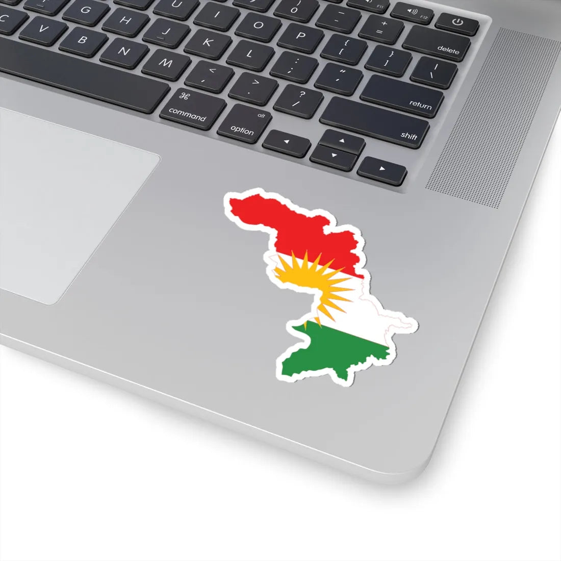 Flag-map of Iraqi Kurdistan (Iraq) STICKER Vinyl Kiss-Cut Decal - The Sticker Space