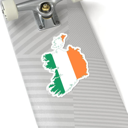 Flag-map of Ireland (Ireland) STICKER Vinyl Kiss-Cut Decal - The Sticker Space