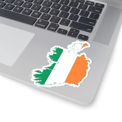 Flag-map of Ireland (Ireland) STICKER Vinyl Kiss-Cut Decal - The Sticker Space