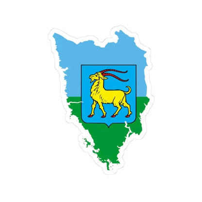 Flag map of Istria County (Croatia) STICKER Vinyl Kiss-Cut Decal 3 Inch White - The Sticker Space