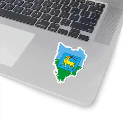 Flag map of Istria County (Croatia) STICKER Vinyl Kiss-Cut Decal - The Sticker Space
