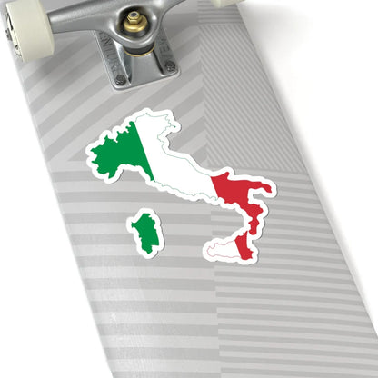Flag map of Italy (Italy) STICKER Vinyl Kiss-Cut Decal - The Sticker Space
