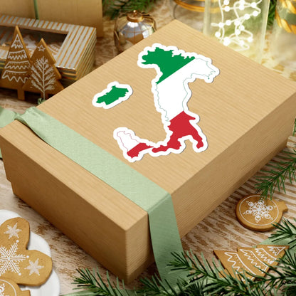Flag map of Italy (Italy) STICKER Vinyl Kiss-Cut Decal - The Sticker Space