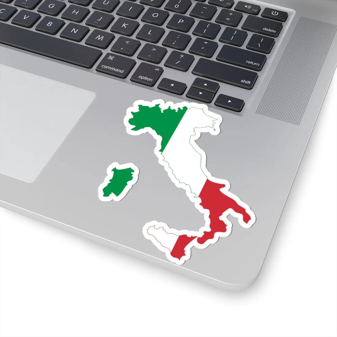 Flag map of Italy (Italy) STICKER Vinyl Kiss-Cut Decal - The Sticker Space