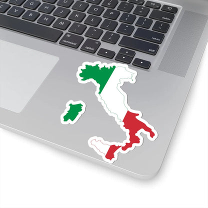 Flag map of Italy (Italy) STICKER Vinyl Kiss-Cut Decal - The Sticker Space