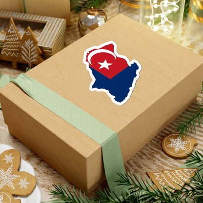 Flag map of Johor (Malaysia) STICKER Vinyl Kiss-Cut Decal - The Sticker Space