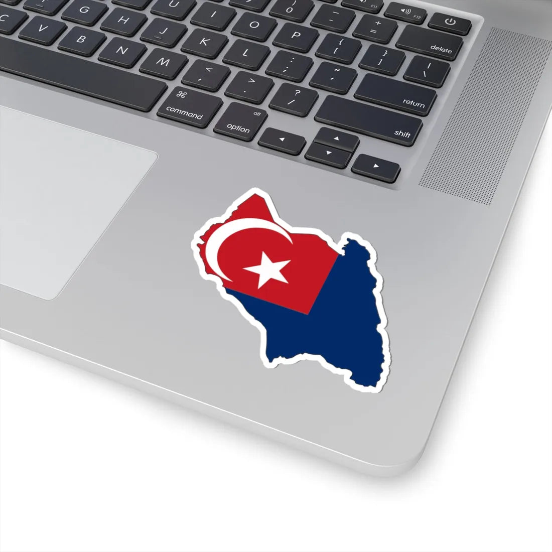 Flag map of Johor (Malaysia) STICKER Vinyl Kiss-Cut Decal - The Sticker Space