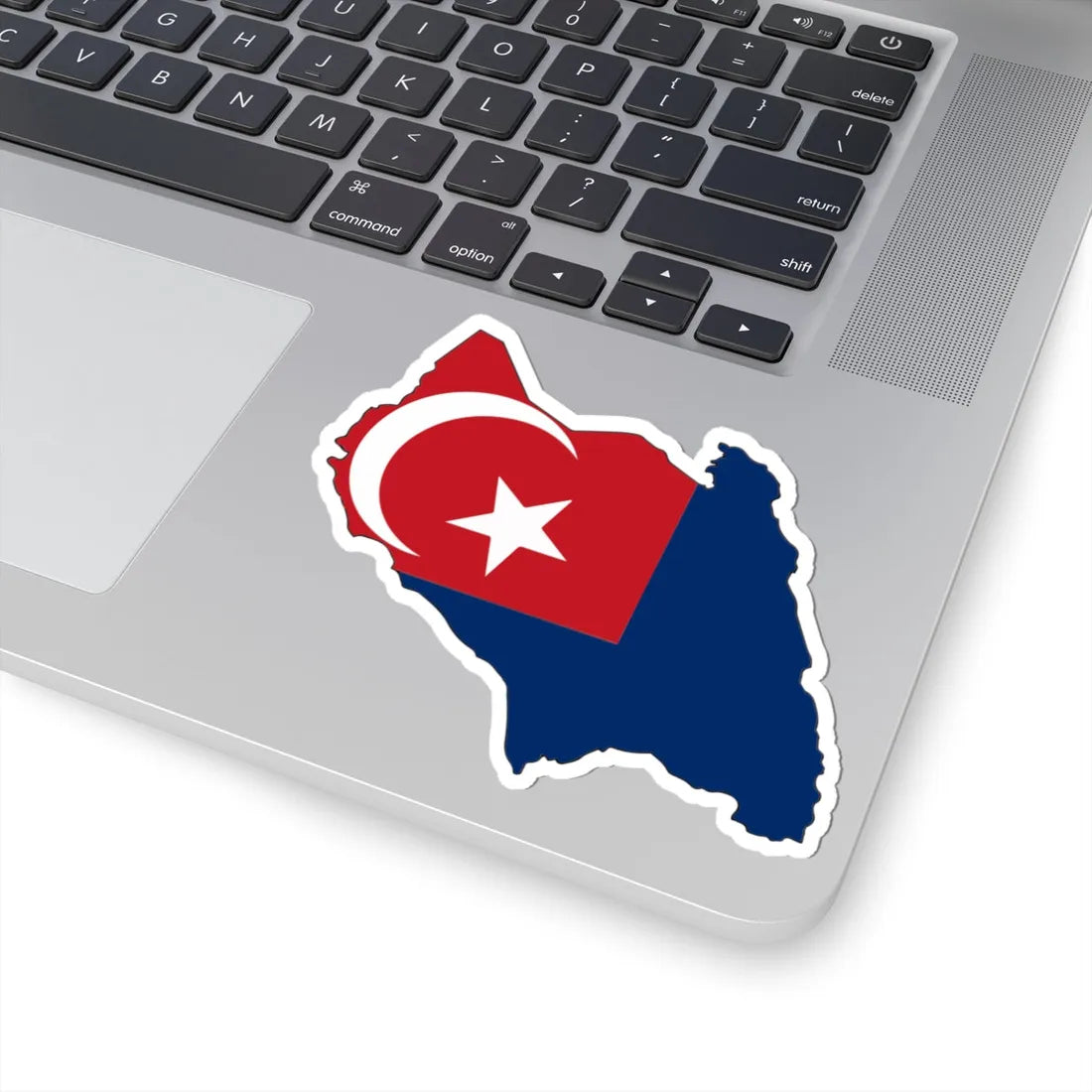 Flag map of Johor (Malaysia) STICKER Vinyl Kiss-Cut Decal - The Sticker Space