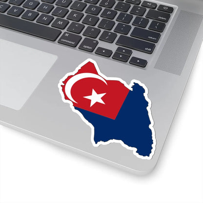 Flag map of Johor (Malaysia) STICKER Vinyl Kiss-Cut Decal - The Sticker Space