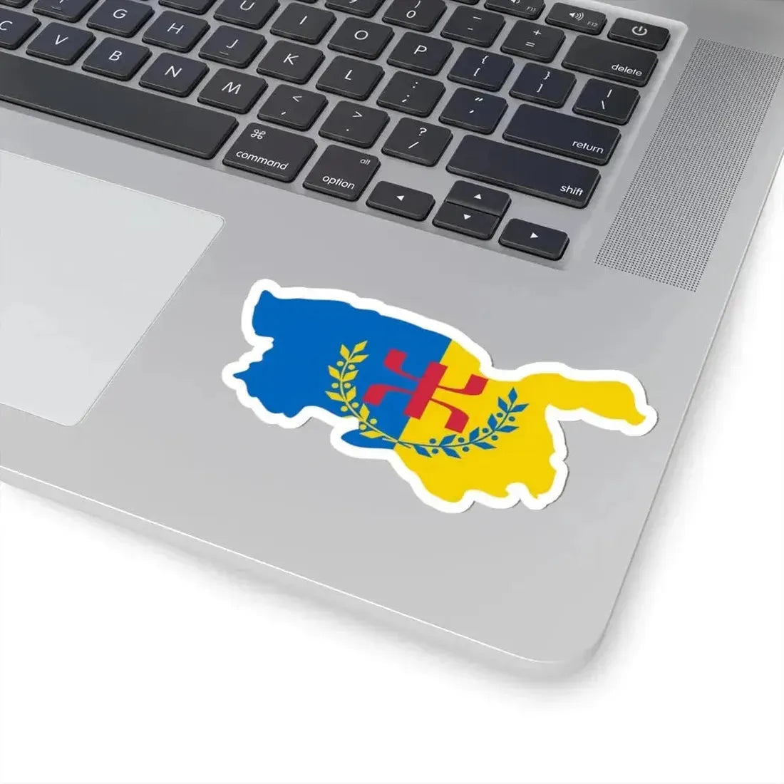 Flag-map of Kabylia (Algeria) STICKER Vinyl Kiss-Cut Decal - The Sticker Space
