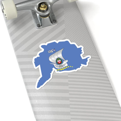 Flag-map of Kaliningrad (Russia) STICKER Vinyl Kiss-Cut Decal - The Sticker Space