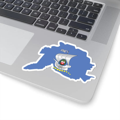 Flag-map of Kaliningrad (Russia) STICKER Vinyl Kiss-Cut Decal - The Sticker Space