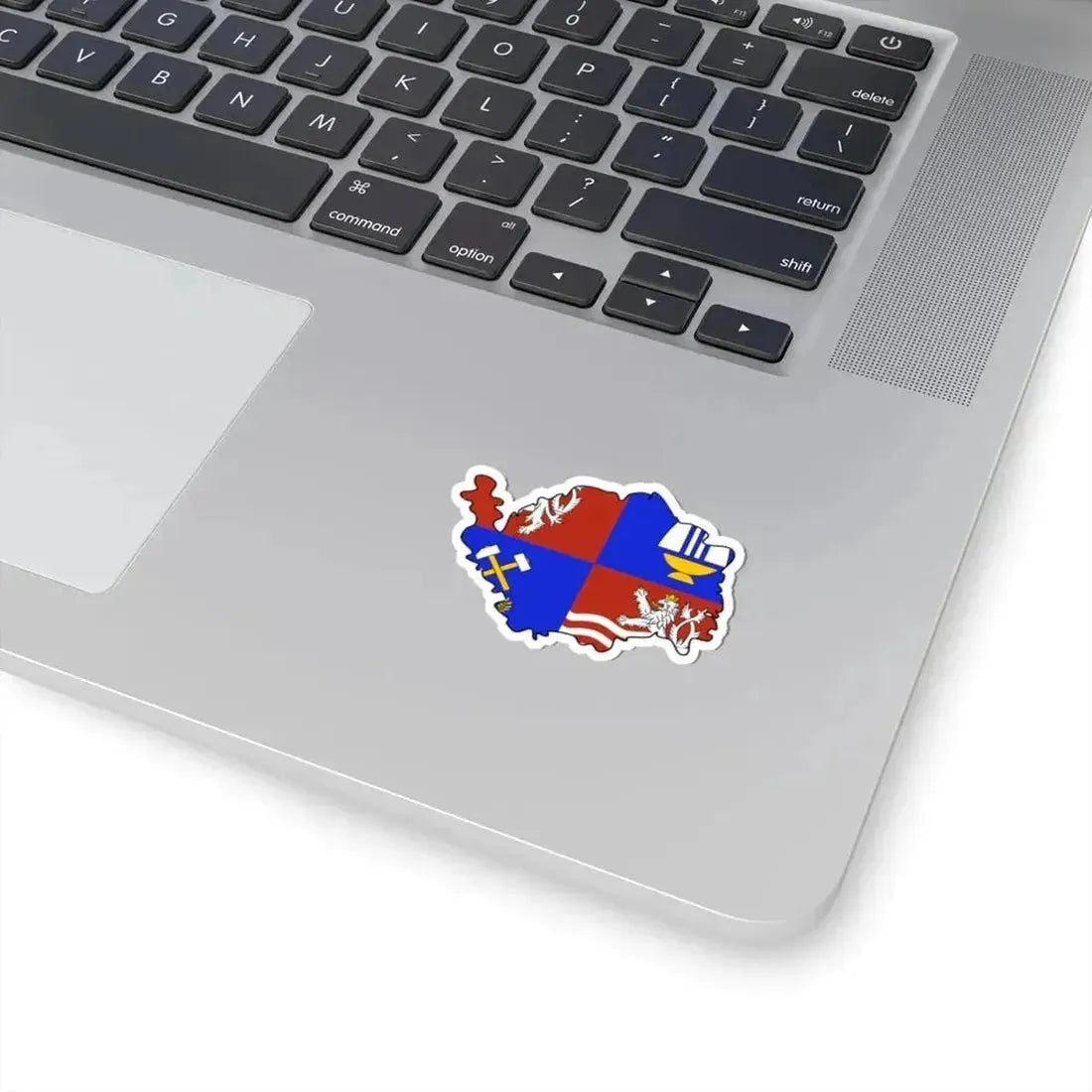 Flag-map of Karlovy Vary Region (Czech Republic) STICKER Vinyl Kiss-Cut Decal - The Sticker Space