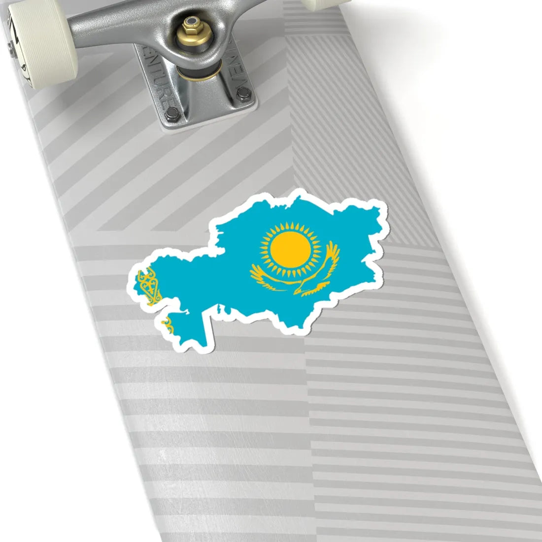 Flag map of Kazakhstan (Kazakhstan) STICKER Vinyl Kiss-Cut Decal - The Sticker Space