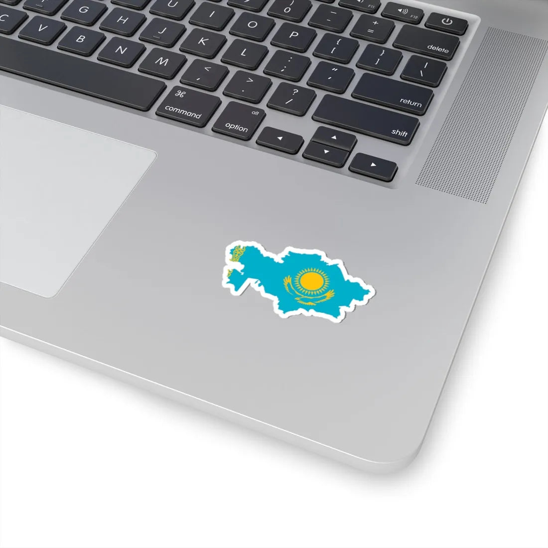 Flag map of Kazakhstan (Kazakhstan) STICKER Vinyl Kiss-Cut Decal - The Sticker Space