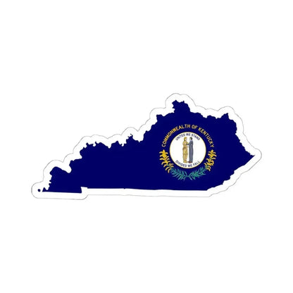 Flag-map of Kentucky (United States) STICKER Vinyl Kiss-Cut Decal 6 Inch White - The Sticker Space