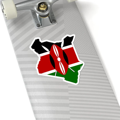 Flag map of Kenya (Kenya) STICKER Vinyl Kiss-Cut Decal - The Sticker Space