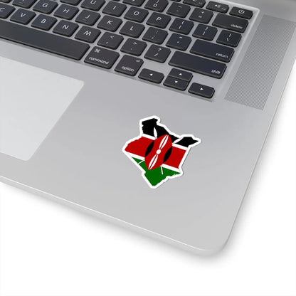 Flag map of Kenya (Kenya) STICKER Vinyl Kiss-Cut Decal - The Sticker Space