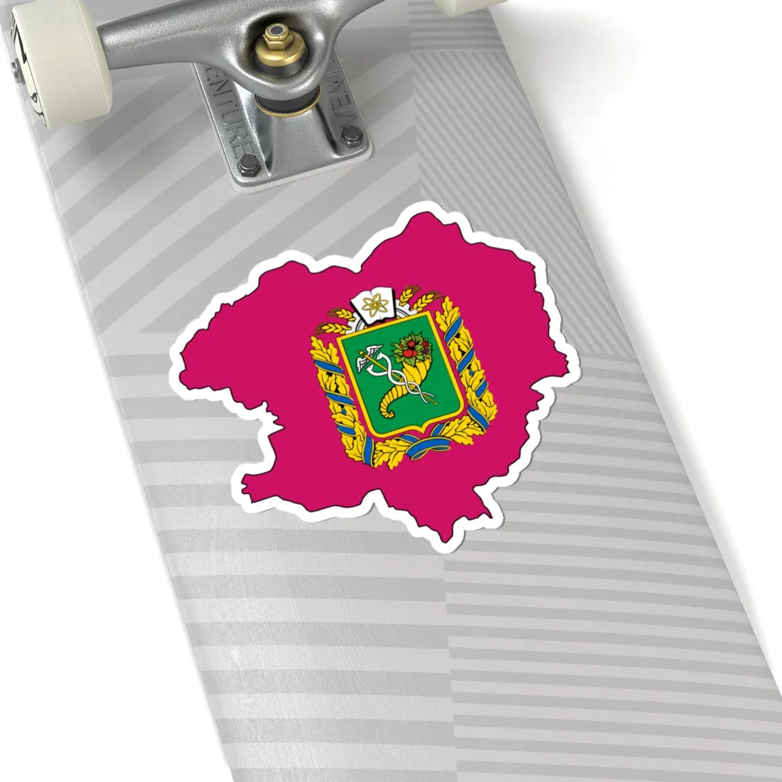 Flag-map of Kharkiv Oblast variant (Ukraine) STICKER Vinyl Kiss-Cut Decal - The Sticker Space