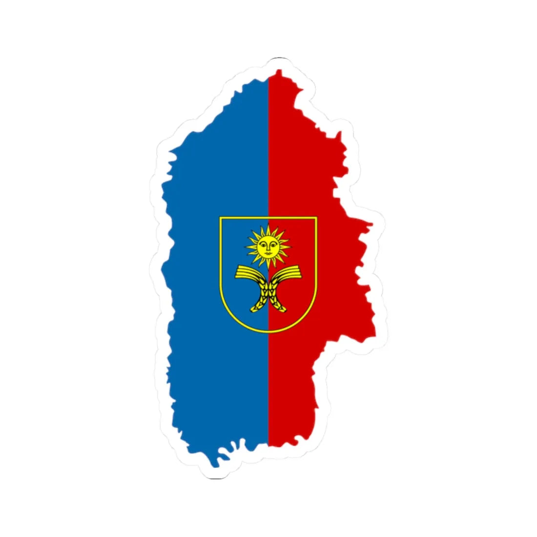 Flag-map of Khmelnytskyi Oblast (Ukraine) STICKER Vinyl Kiss-Cut Decal 2 Inch White - The Sticker Space