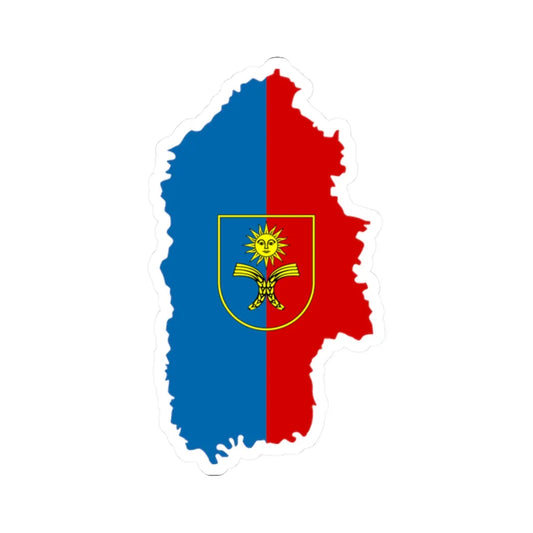 Flag-map of Khmelnytskyi Oblast (Ukraine) STICKER Vinyl Kiss-Cut Decal 2 Inch White - The Sticker Space
