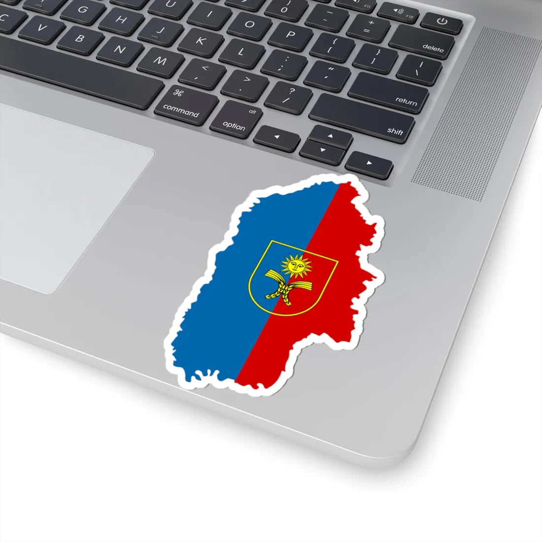 Flag-map of Khmelnytskyi Oblast (Ukraine) STICKER Vinyl Kiss-Cut Decal - The Sticker Space