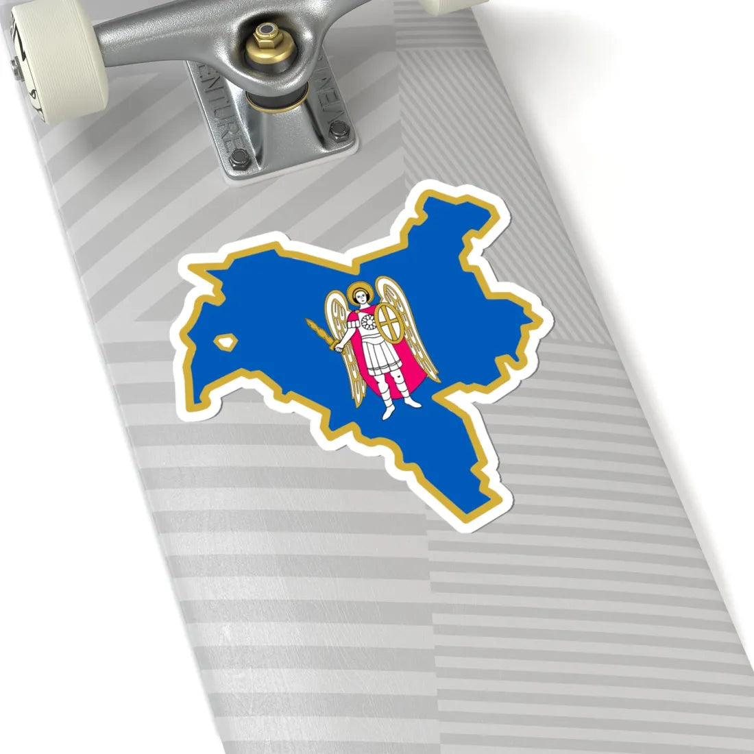Flag-map of Kiev (Ukraine) STICKER Vinyl Kiss-Cut Decal - The Sticker Space