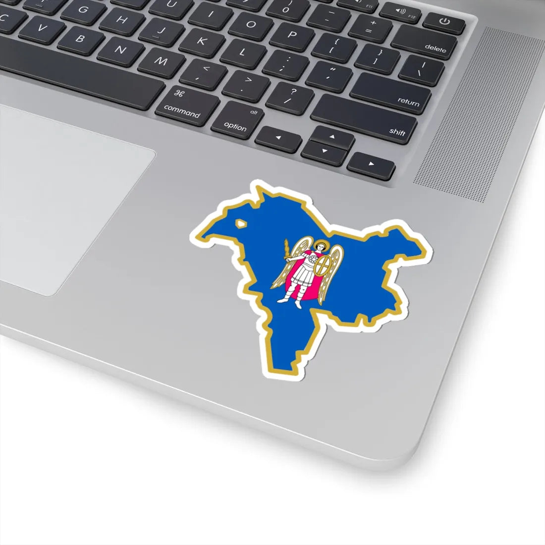 Flag-map of Kiev (Ukraine) STICKER Vinyl Kiss-Cut Decal - The Sticker Space