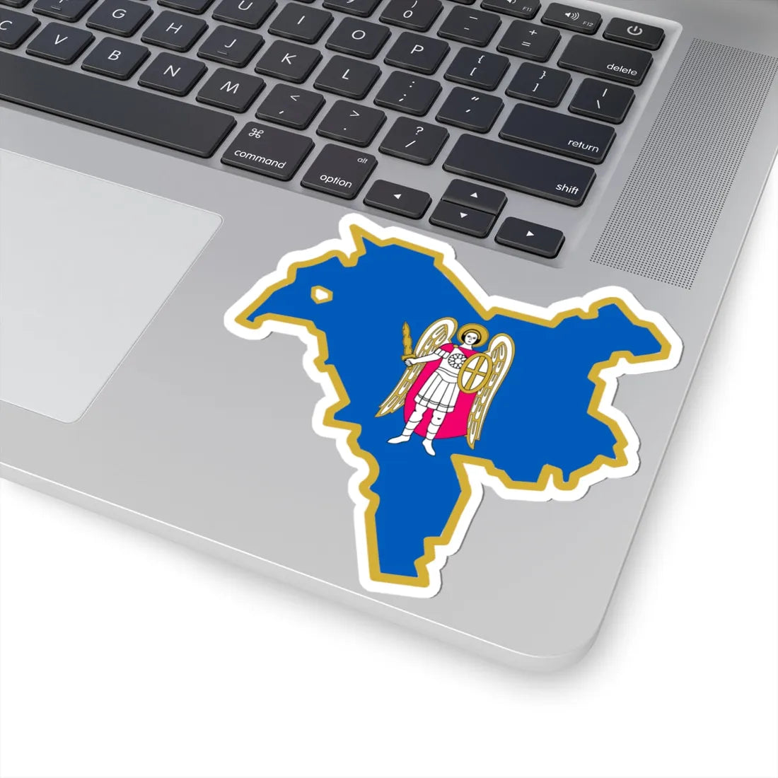 Flag-map of Kiev (Ukraine) STICKER Vinyl Kiss-Cut Decal - The Sticker Space