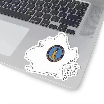 Flag-map of Kings County New York (United States) STICKER Vinyl Kiss-Cut Decal - The Sticker Space