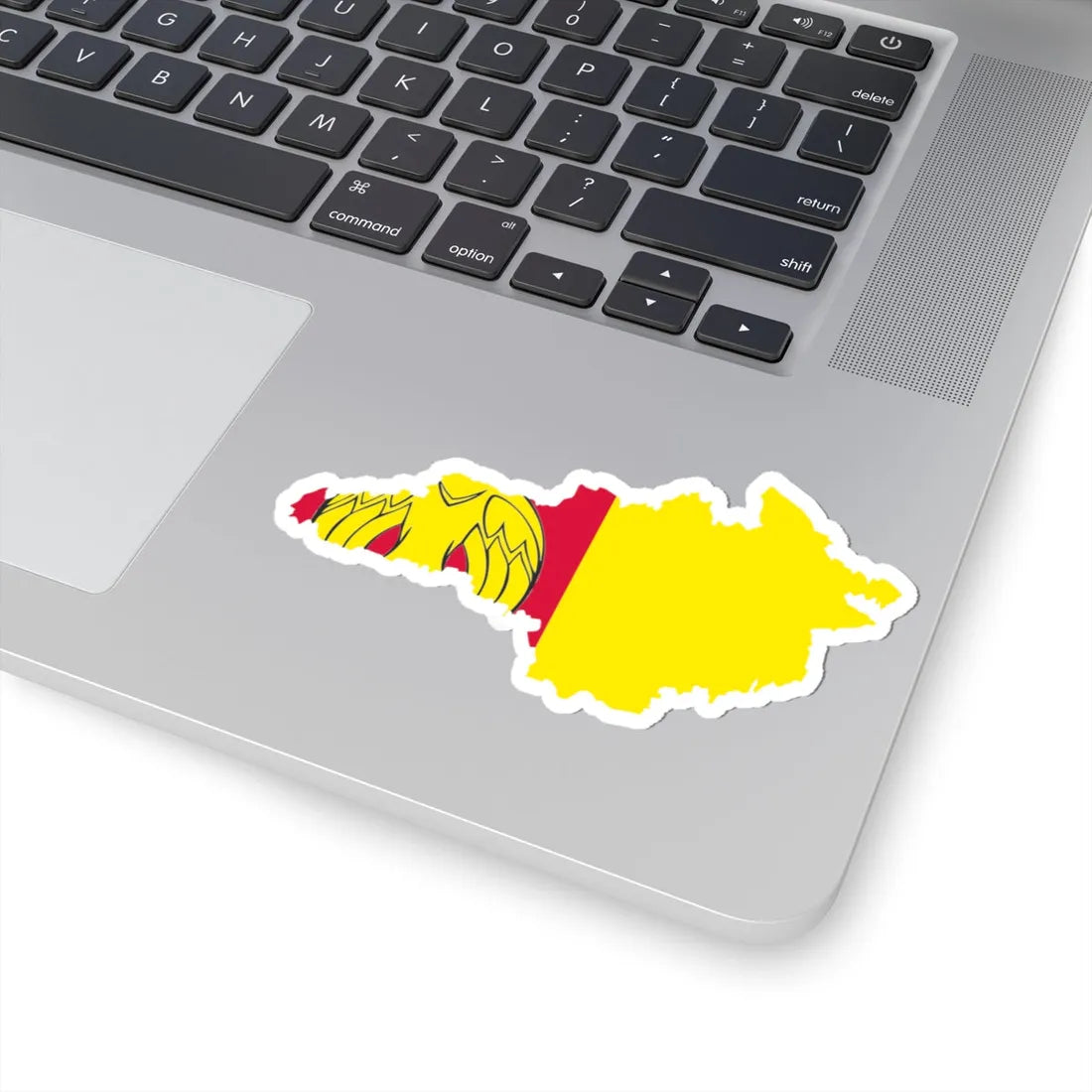 Flag-map of Kirovohrad Oblast (Ukraine) STICKER Vinyl Kiss-Cut Decal - The Sticker Space