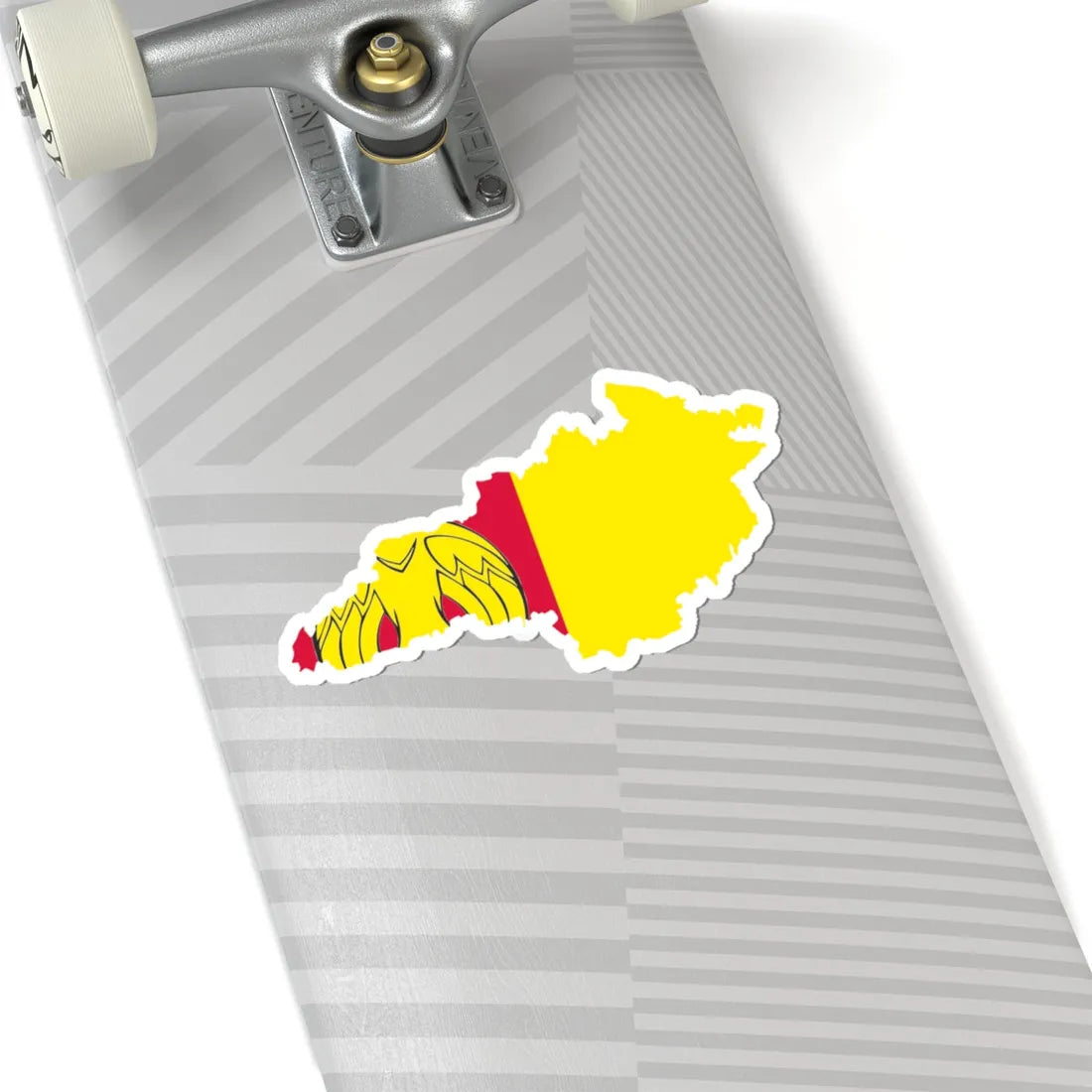 Flag-map of Kirovohrad Oblast (Ukraine) STICKER Vinyl Kiss-Cut Decal - The Sticker Space