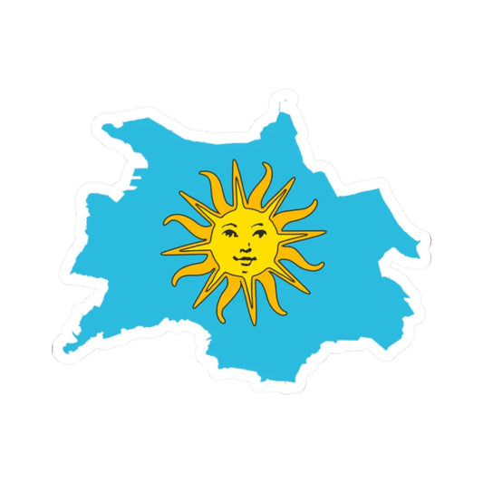 Flag-map of Koper (Slovenia) STICKER Vinyl Kiss-Cut Decal 2 Inch White - The Sticker Space