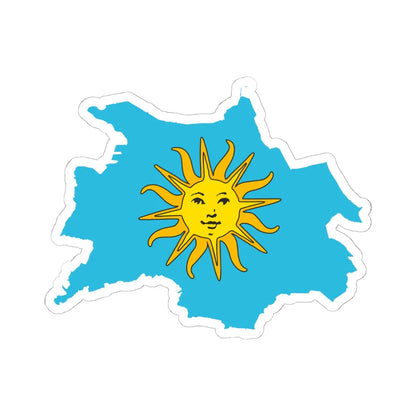 Flag-map of Koper (Slovenia) STICKER Vinyl Kiss-Cut Decal 6 Inch White - The Sticker Space