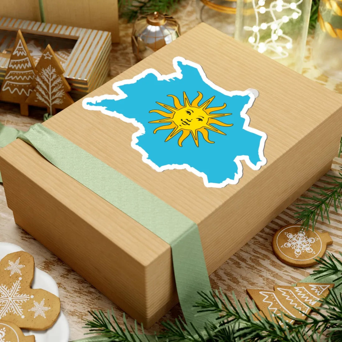 Flag-map of Koper (Slovenia) STICKER Vinyl Kiss-Cut Decal - The Sticker Space