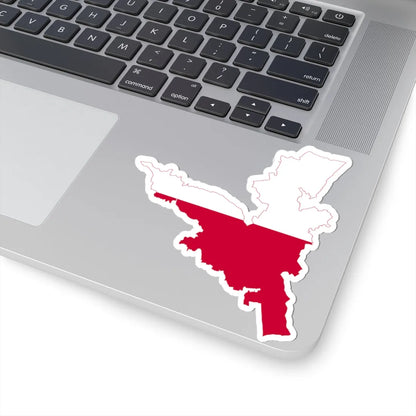 Flag-map of Kranj (Slovenia) STICKER Vinyl Kiss-Cut Decal - The Sticker Space