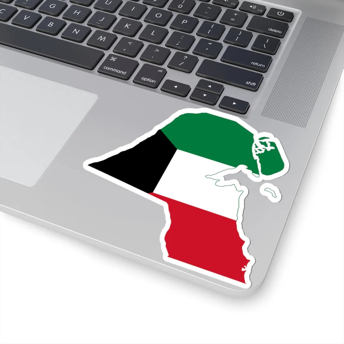 Flag-map of Kuwait (Kuwait) STICKER Vinyl Kiss-Cut Decal - The Sticker Space