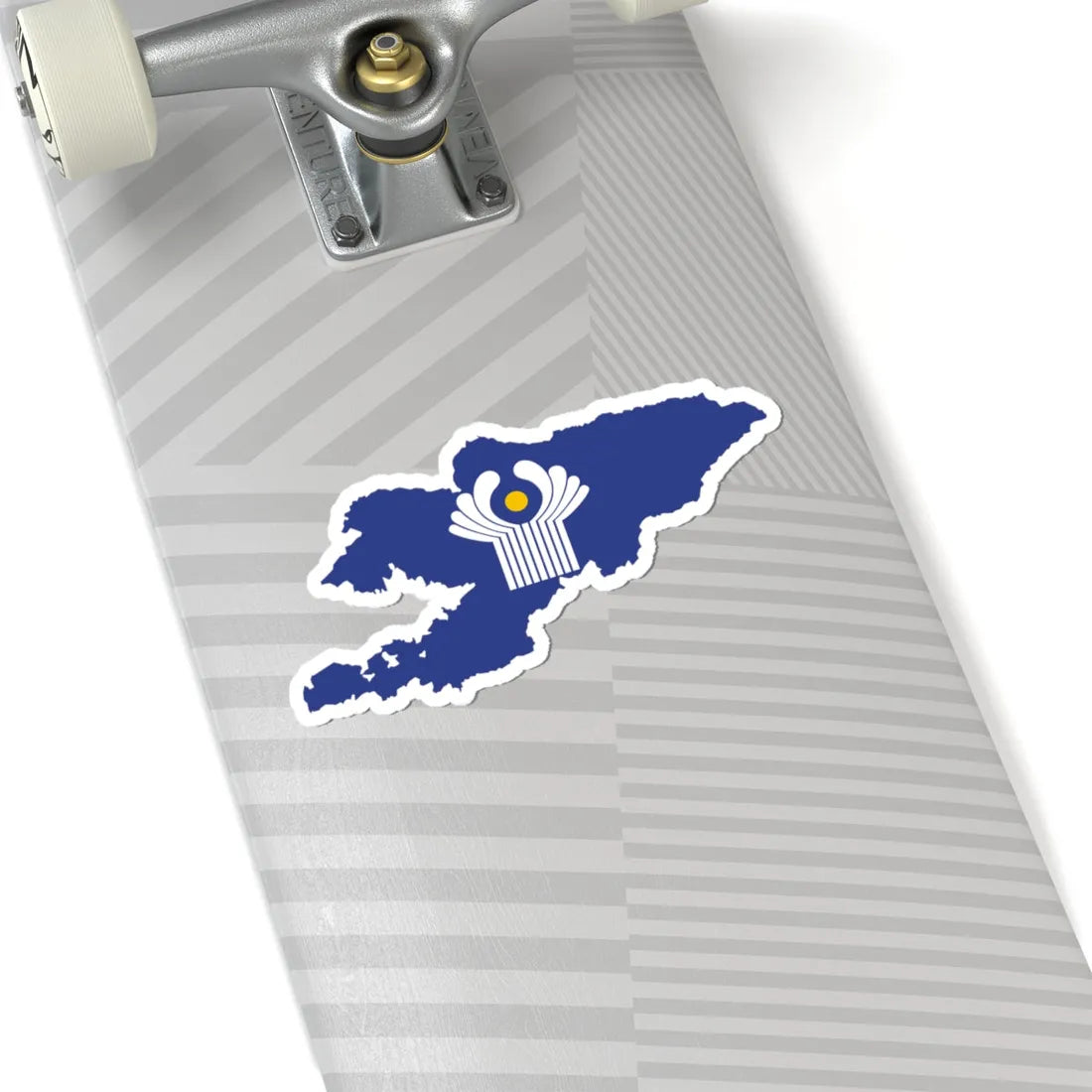 Flag-map of Kyrgyzstan CIS (Kyrgyzstan) STICKER Vinyl Kiss-Cut Decal - The Sticker Space