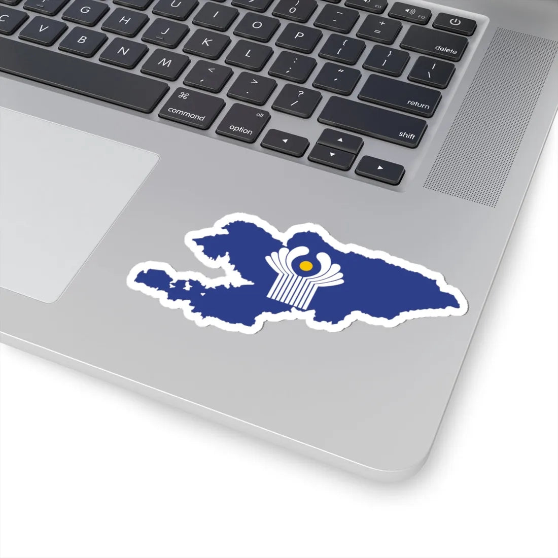 Flag-map of Kyrgyzstan CIS (Kyrgyzstan) STICKER Vinyl Kiss-Cut Decal - The Sticker Space