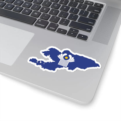 Flag-map of Kyrgyzstan CIS (Kyrgyzstan) STICKER Vinyl Kiss-Cut Decal - The Sticker Space