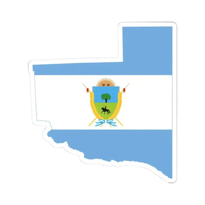 Flag-map of La Pampa Province (Argentina) STICKER Vinyl Kiss-Cut Decal 3 Inch White - The Sticker Space