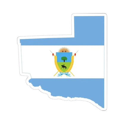 Flag-map of La Pampa Province (Argentina) STICKER Vinyl Kiss-Cut Decal 6 Inch White - The Sticker Space