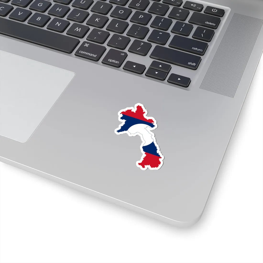 Flag-map of Laos (Laos) STICKER Vinyl Kiss-Cut Decal - The Sticker Space