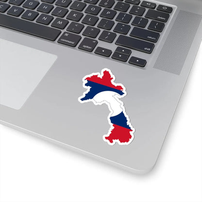 Flag-map of Laos (Laos) STICKER Vinyl Kiss-Cut Decal - The Sticker Space